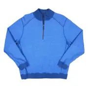 Tommy Bahama Flipshore Reversible 1/4 Zip Sweater Blue Navy Men’s Pullover