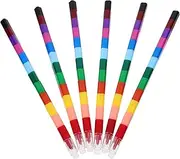 JOINPAYA 12Pcs Convenient Crayon for Stackable Wax Pencils with Ergonomic Design for Home School and Use for Creative Painting