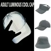 Adult Kids Reflective Baseball Cap Night Running Luminous Snapback Cap Hat