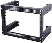 Wall Mount Rack 6U Adjustable Depth Open Frame 19Inch Server Equipment Rack Heavy Duty Patch Panel Bracket Network Equipment Rack (Adjustable 6U)