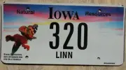 Iowa Prototype Natural Resources Butterfly License plate