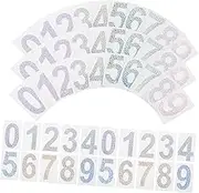 LALAFINA 5 Sets Reflective Numbers Stickers Self Adhesive Mailbox Decals for Easy Application and Fade Resistant for Home Address Identification and Signage