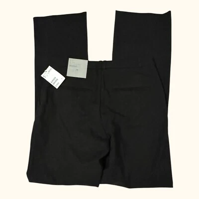 H&M Womens Black Bootcut Dress Pants Slash Pocket Size 6 Academia NWT