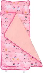 Cloele Toddler Nap Mat for Preschool with Removable Pillow - Toddler Sleeping Bag Slumber Bags - Rolled and Portable Kid's Sleeping Mat for Toddler Girls Preschool Daycare Travel