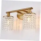 Crystal Bathroom Light Fixtures,Vanity Lights for Bathroom Wall 2 Lights Gold