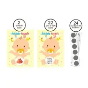 Infant Shower Games Cards Decors for Baby Shower Dirty Diaper Scratch off Game