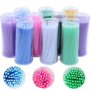 100x Disposable Cotton Swabs Micro Applicator Brush Sticks Eyelash Extension