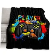 lirs Bedding Gaming Throw Blanket 60" x 50’’ Super Soft, Fleece, Gamer Gift