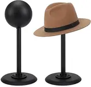 [XIAO PEI] Hat Holders Vintage Dome Shape Design Removable Metal Hat Rack/Helmet /Cap/Wig Storage Holder Display Stand. (2 Black)