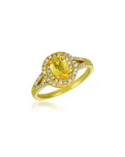 Le Vian 14K 1.06 ct. tw. Diamond & Yellow Sapphire Half-Eternity Ring