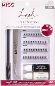 KISS Lash Couture Luxtension, False Eyelashes, Lash Extension Kit, 12 Mm, Inc...