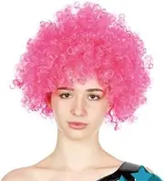 Boutique Retailer Deluxe Afro Curly Hair Wig, Hot Pink
