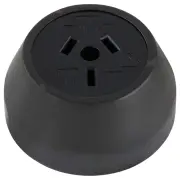 Federation Power Point Socket, Antique Copper Blac