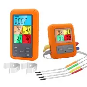 Wireless Meat Thermometer with 4 Probes, 328 Feet Long Range,
