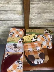 Disney Mickey Mouse Drying Mat Oversized Mini Mitts 2 Pack Towels Apron