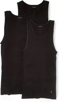 在飛比找Yahoo奇摩購物中心優惠-Polo Ralph Lauren 男棉質彈性背心3件裝
