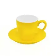 36x Coffee Cup & Saucer Maize Yellow 200mL Bevande Cono Tea Hot Chocolate Cups