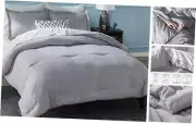 Comforter Set - Bedding Comforter Set, Comforters Size Cationic Twin Grey