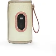 Smart Start Baby Bottle Warmer, USB Powered, Includes USB Type C Cable, 5 Temperature Adjustment, 92°F to 112.3°F (38°C to 55°C), Ivory x Pink