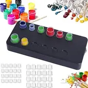 Tattoo Ink Pigment Stirrer, Pigment Vortex Mixer, Electric Ink Mixer with 12 Location & 40 Color Cup & 200 Magnetic Rods, Lab Mixing Vortexer for Tattoo Pigment Ink Nail Polish Eyelash Paints
