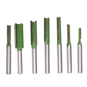 7Pcs 6Mm Shank Single Double Flute Straight Bit Milling Cutter Wood Tungsten Carbide Router Bit