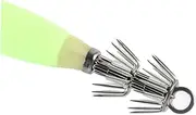 NOLITOY 4Pc Luminous Fishing Lures with Hooks Deep in Light Green for Freshwater and Saltwater Fishing Baits for Octopus and Cuttlefish