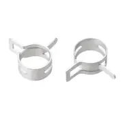Steel Band Clamp 21mm Hose Tube Spring Clips Clamp Silver Manganese Steel 5Pcs