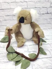Folkmanis Folktails Koala Plush Hand Puppet W Eucalyptus Branch Pretend Play NWT