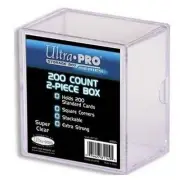 (1) Ultra Pro 200ct Count 2-Piece Clear Plastic Storage Slider Box ~ Gaming Deck