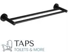 Ideal Series- Double Towel Rail 750mm - Matt Black