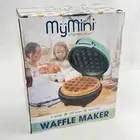 Nostalgia My Mini Waffle Maker 5 Inch Non Stick Teal Compact MWF5TL New