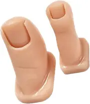 MERRYHAPY Set of 2 Silicone Nail Art Practice Toes for Acrylic Nails Training Ergonomic Design Lifelike Texture