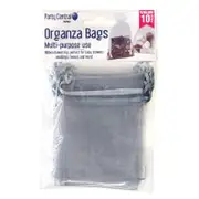 20x Organza Bags Multi-Purpose Pouch Gift Jewellery Wedding Bag-Silver 7.5x10 cm