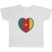 'Cameroon Flag Heart' Children's / Kid's Cotton T-Shirts (TS040795)