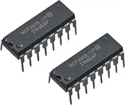 Bridgold 2pcs MCP3008-I/P MCP3008 MCP 8-Channel 10-Bit A/D Converters with SPI Serial Interface 2.7V,DIP-16.