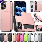 For iPhone 16e 16 15 14 13 12 11 Pro Max Plus Mini Case Wallet Card Holder Cover