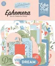 1 Pack of Echo Park Paper SALUTATIONS No. 1 Die Cut Ephemera Pieces