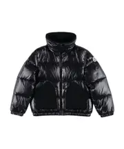 Moncler Enfant Logo Patch Padded Jacket 8Y black