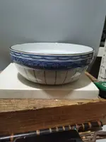 日本回流瓷器茶道平建水。大型手繪青花，全品未使用，帶落款，直