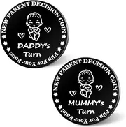 Gifts for New Mom Gifts for First Time Moms Mothers Day Funny Decision Coin Double Side Mom to Be Gift New Dad Parents Gifts