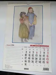 Carl Larsson 1994 Vtg Swedish Calendar 12 prints to frame