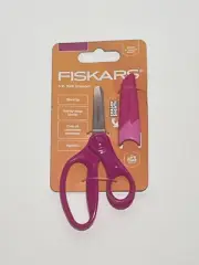 School Scissors Pink 5in safety edge blades with Sheath Eraser Blunt Tip NEW!