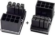 ChenYang 2 Pack ATX 8Pin Male to Female 180 Degree Angled GPU Graphics Card Power Connector Adapter