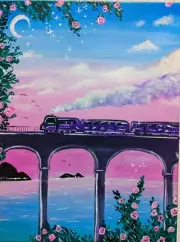 Mystical Journey Hand Painted Acrylic On Canvas