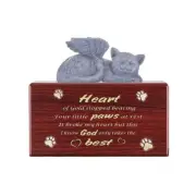 Pet Urn Pet Remembrance Box Memorial with Cat Statue Funerary Caskets