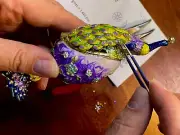 Imperial Faberge egg Pure Gold decor Faberge egg Jewelry box Amethyst Fabergé