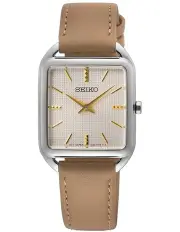 [Seiko] Conceptual Series Leather Watch in Silver