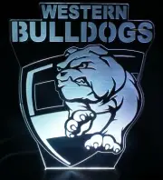 Western Bulldogs AFL Footy Football illusion 3D Acrylic LED Lamp USB Table Light