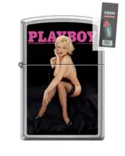 Zippo 60515 Playboy Magazine Cover Lighter + FLINT PACK