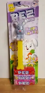 Easter Pez ~ New Full Body Easter Grey Bunny on Card ~ Mint